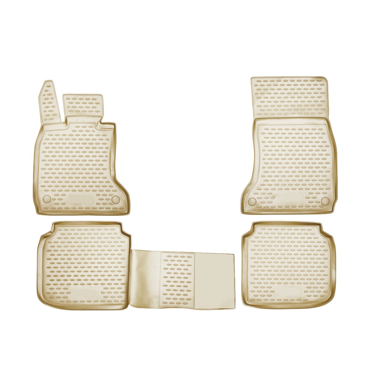 BMW 7 SERIES Floor Mats - Omac - Rubber TPE - Beige - '08-'15